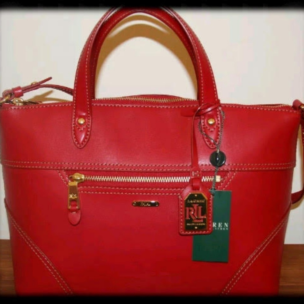 Ralph Lauren Ashwell Cowhide Leather Tote